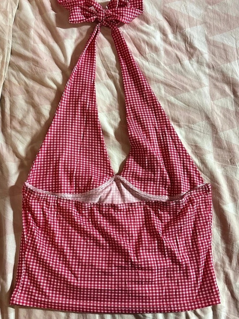 gingham halter top - Picture 2 of 4